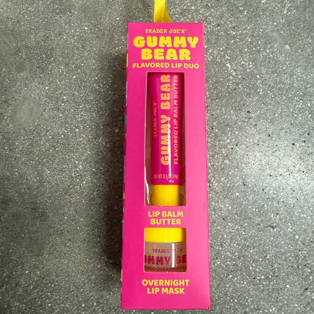 Trader Joe's Gummy Bear Lip Balm and Mask Duo - Pink and Yellow